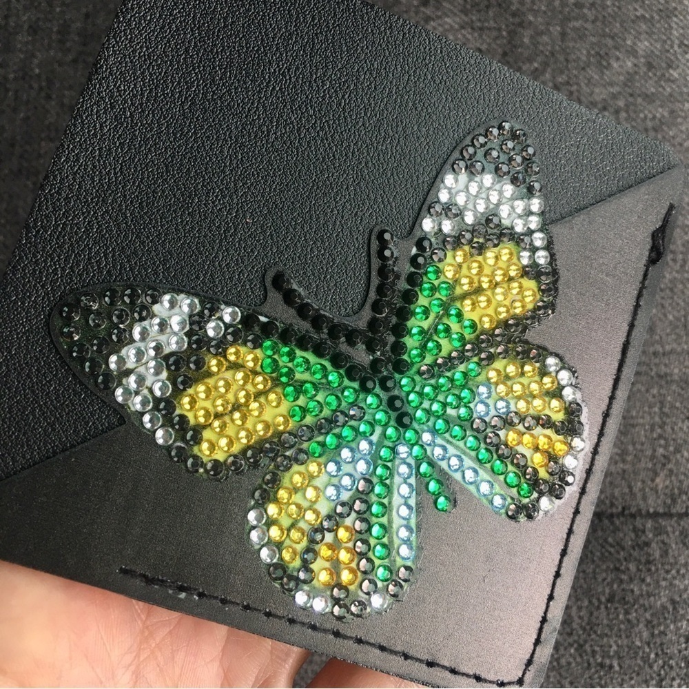 Diamond Art Butterfly Corner Bookmark, Colorful, Sparkly (YELLOW/GREEN) - Picture 7 of 17